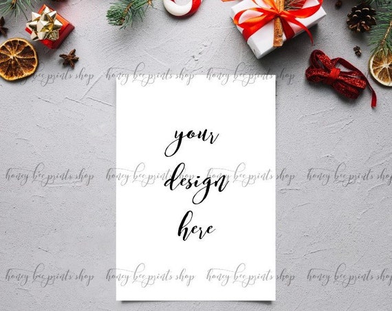 Christmas Mockup Card Mock Up Christmas Card Mock Up