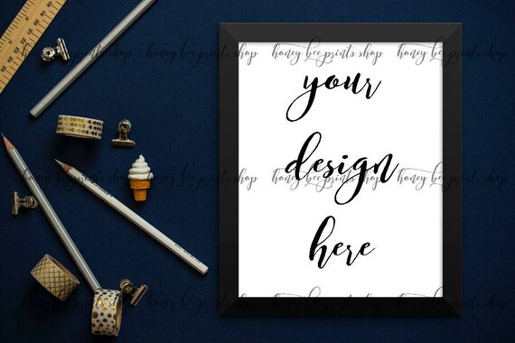 Photo Frame Mockup Flat Lay Styled Stock Photo Frame