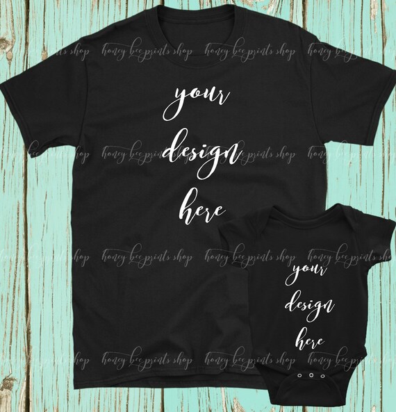 Black Shirt Mockup Baby Bodysuit Mockup Shirt Template Shirt