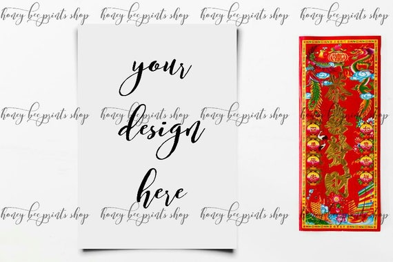 Chinese New Year Product Templates Paper Mockup Card Mockup Chinese New Year Product Templates Paper Mockup Card Mockup