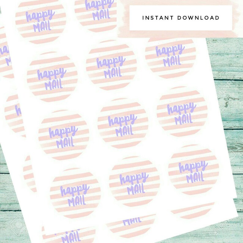 Happy Mail Stickersprintable Stickers Etsy Sellers Etsy