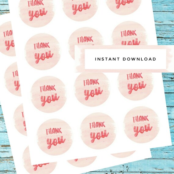 thank you stickers printout stickers birthday party