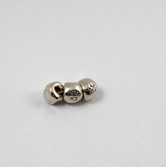 Set of Stamped Silver Thai Beads