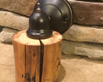 Aspen Log Wall Lantern Sconce