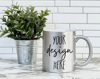 Silver Custom Mug, Gold Custom Coffee Mug, Custom Gold Mug, Custom Silver Mug, Coffee Cup, Coffee Mug, Design Your Own Mug, Personalized Mug