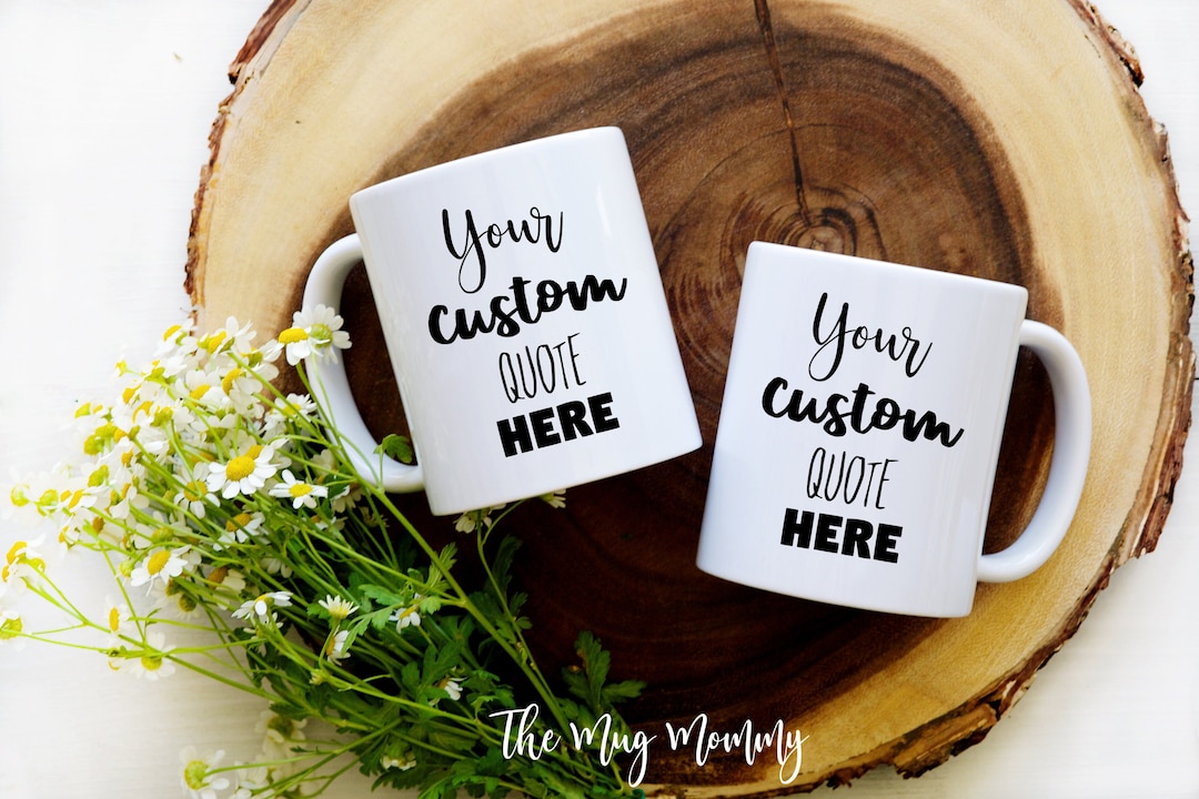 Custom Coffee Mug Set, Personalized Coffee Cup Set, Coffee Mug Set of ...