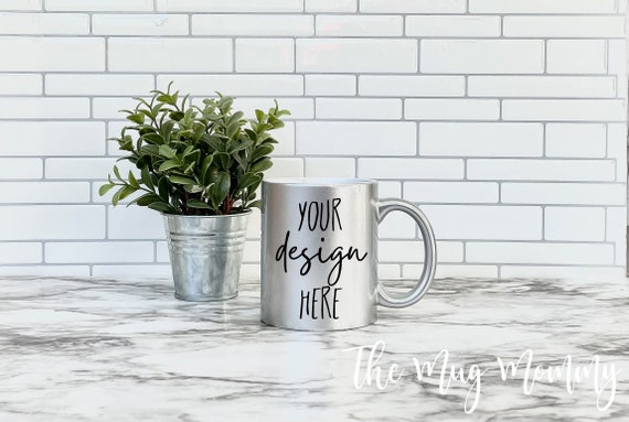Silver Custom Mug, Gold Custom Coffee Mug, Custom Gold Mug, Custom Silver Mug, Coffee Cup, Coffee Mug, Design Your Own Mug, Personalized Mug
