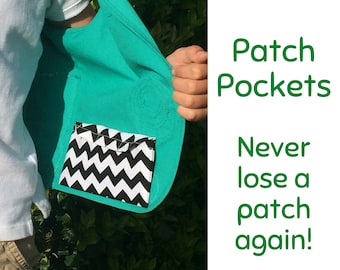 Patch Pocket for your troop ~ Never lose a patch ~ Zipper Closure, Easy to Attach ~ Troop Designed