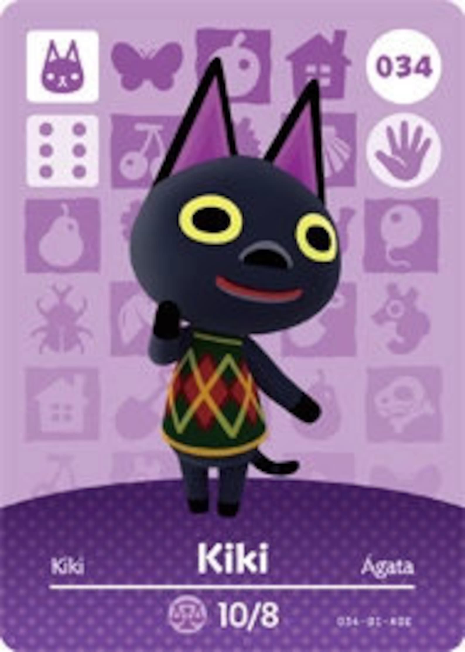 ACNH Kiki Amiibo Card Animal Crossing Etsy