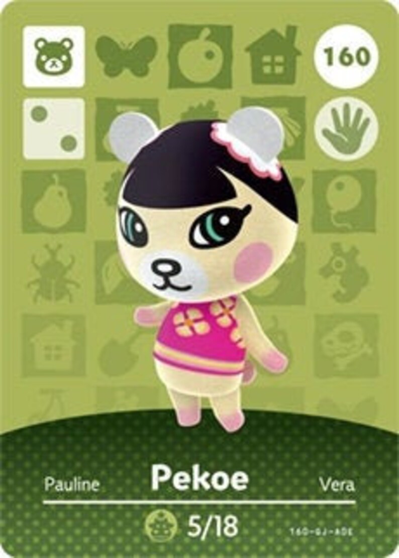 ACNH Pekoe Amiibo Card Animal Crossing | Etsy