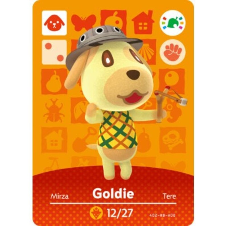 ACNH Goldie Amiibo Card Animal Crossing Etsy