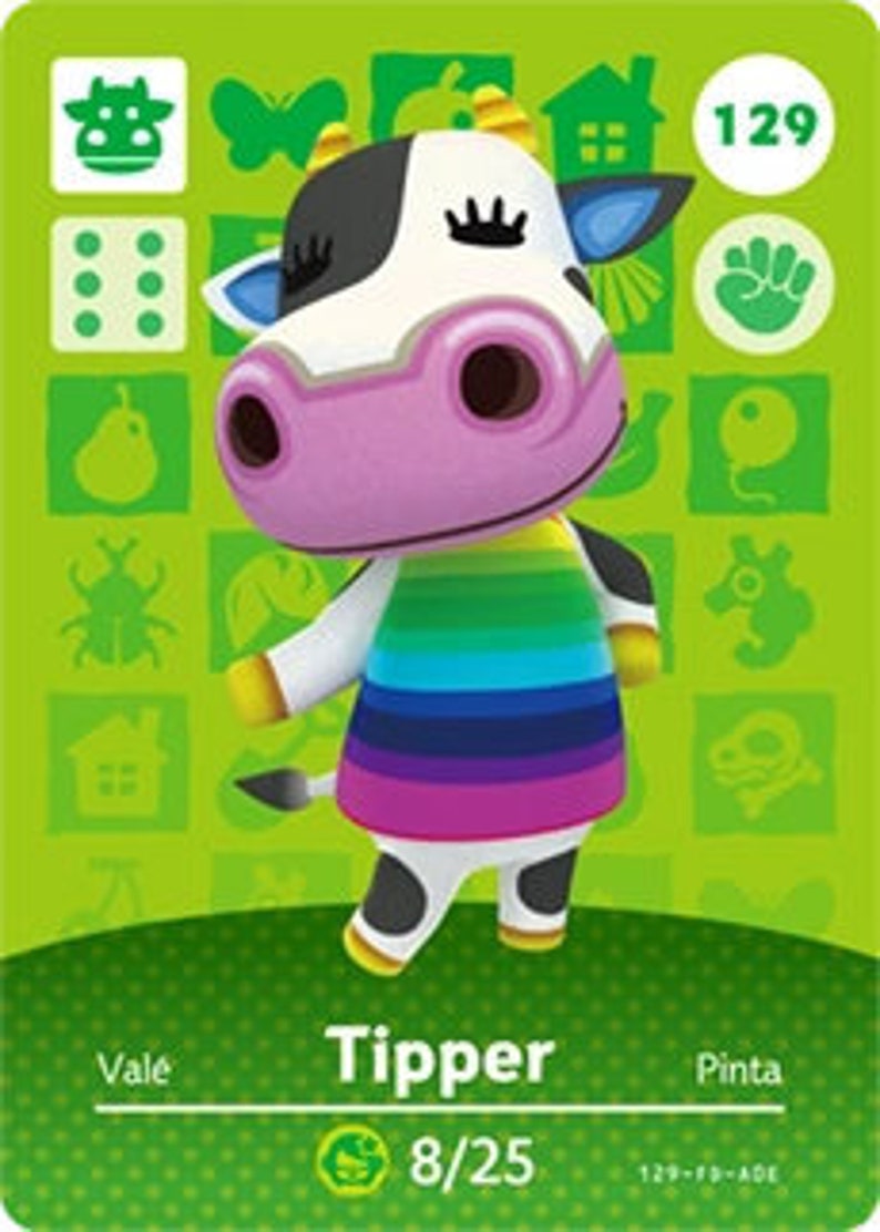 ACNH Tipper Amiibo Card Animal Crossing | Etsy