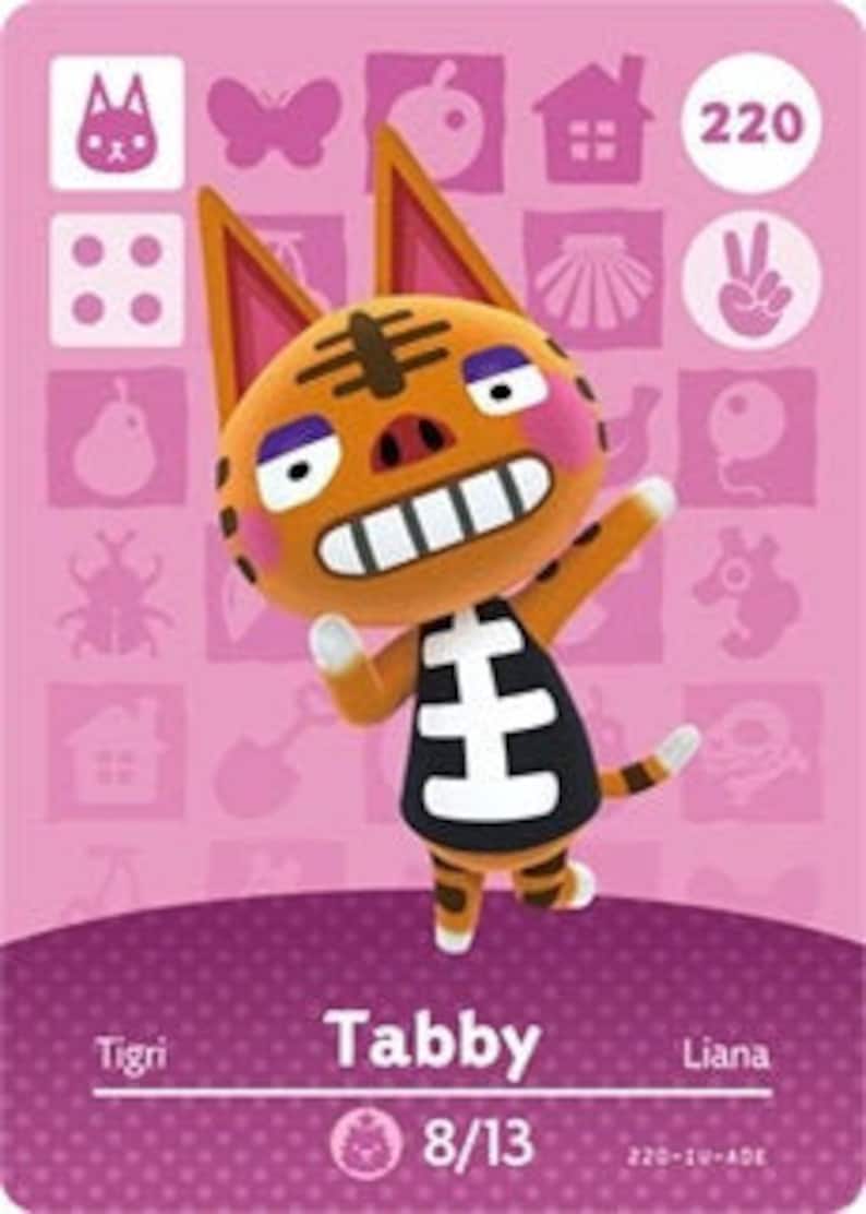 ACNH Tabby Amiibo Card Animal Crossing Etsy