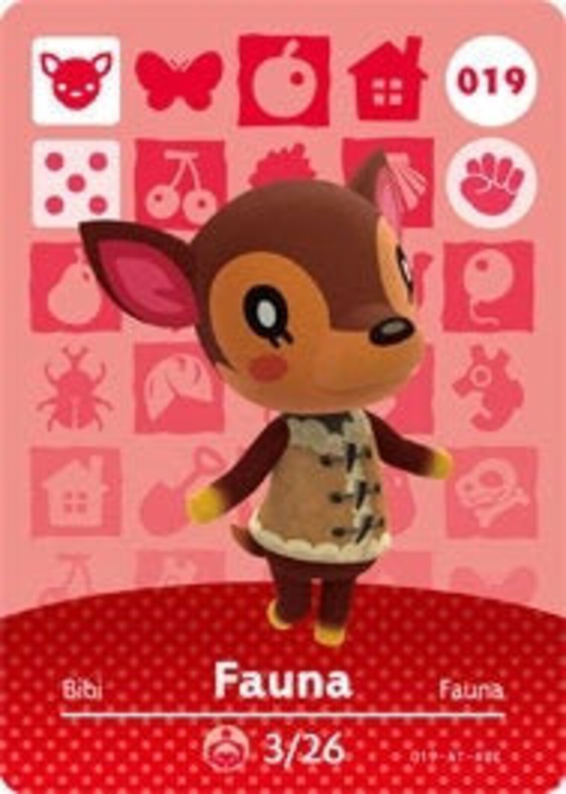 ACNH Fauna Amiibo Card Animal Crossing Etsy