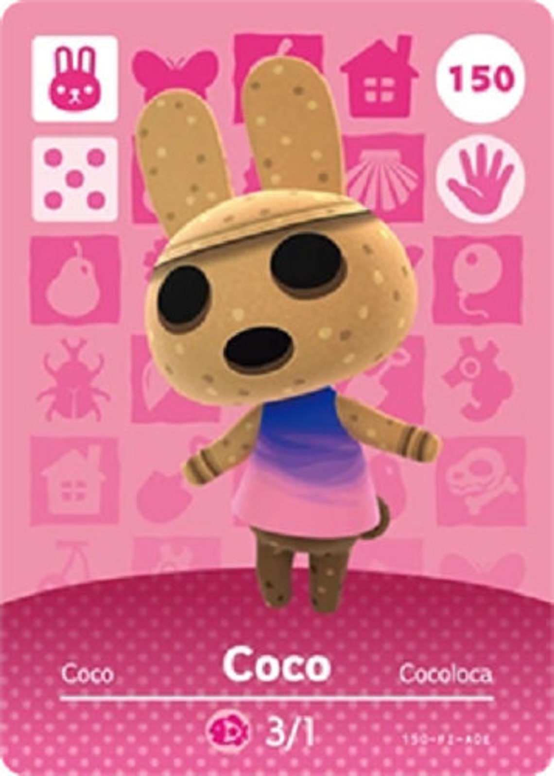 ACNH Coco Amiibo Card Animal Crossing | Etsy