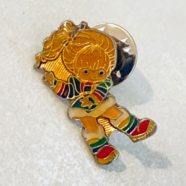 Vintage RAINBOW BRITE Doll Lapel Pin, Enamel Pin, Pinback, Hat Pin, 80s Toys