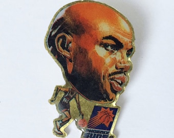 Vintage Sir CHARLES BARKLEY Lapel Pin Hat Pin Enamel Pin NBA Pin Back Phoenix Suns Philadelphia 76ers, Basketball, Pinheads 1995