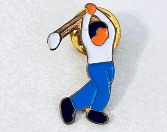 Vintage GOLFER Lapel Pin, Enamel Pin, Pinback, Hat Pin, 80s, Driver, Happy Gilmore, Golf, Masters
