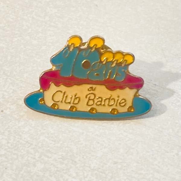 Vintage CLUB BARBIE Doll Lapel Pin, Enamel Pin, Pinback, Hat Pin, Valentine, Heart, Love, 80s, Jem, 40th Birthday
