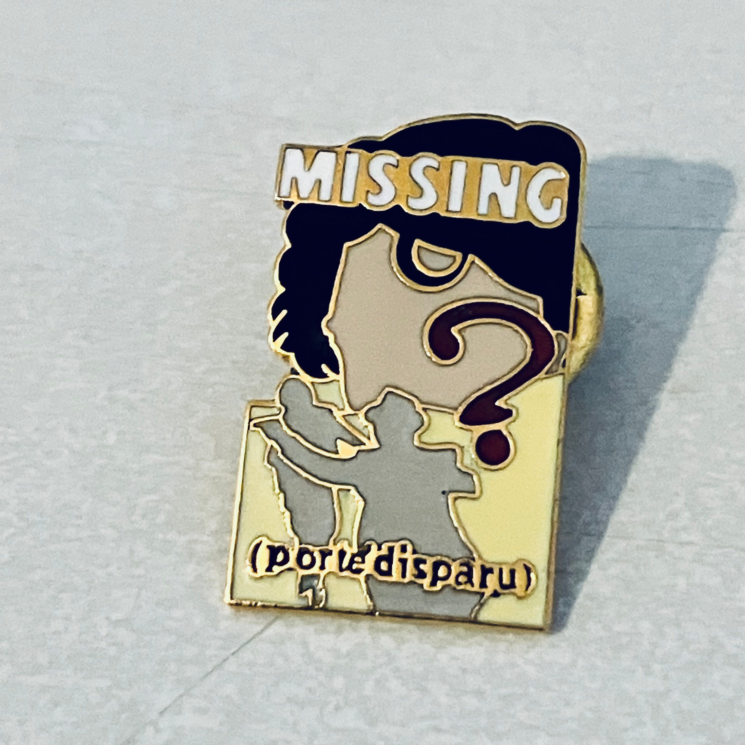 Vintage MISSING 1982 film Lapel Pin, Enamel, Film, Classic Cinema, 1982, Sissy Spacek, Jack Lemmon,  Costa-Gavras