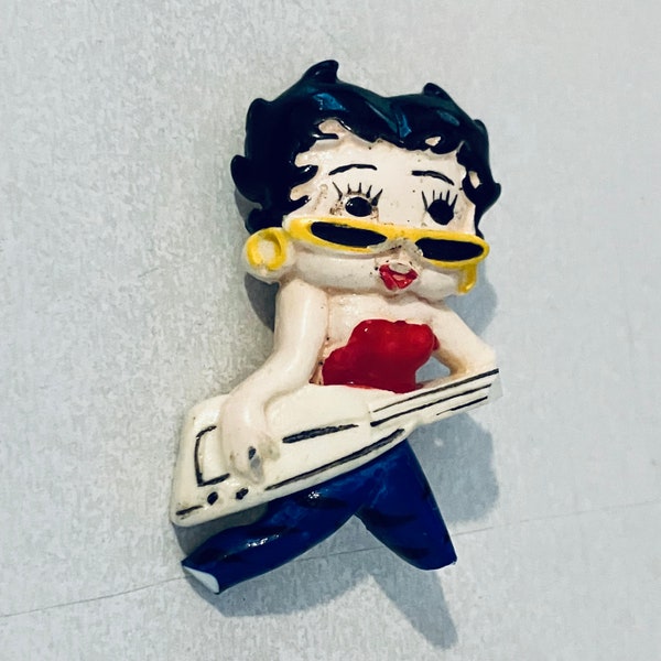 Vintage Punk Rock BETTY BOOP New Wave Lapel Pin, Acrylic Pin, Pinback, Hat Pin, Blondie, Siouxsie, 80s