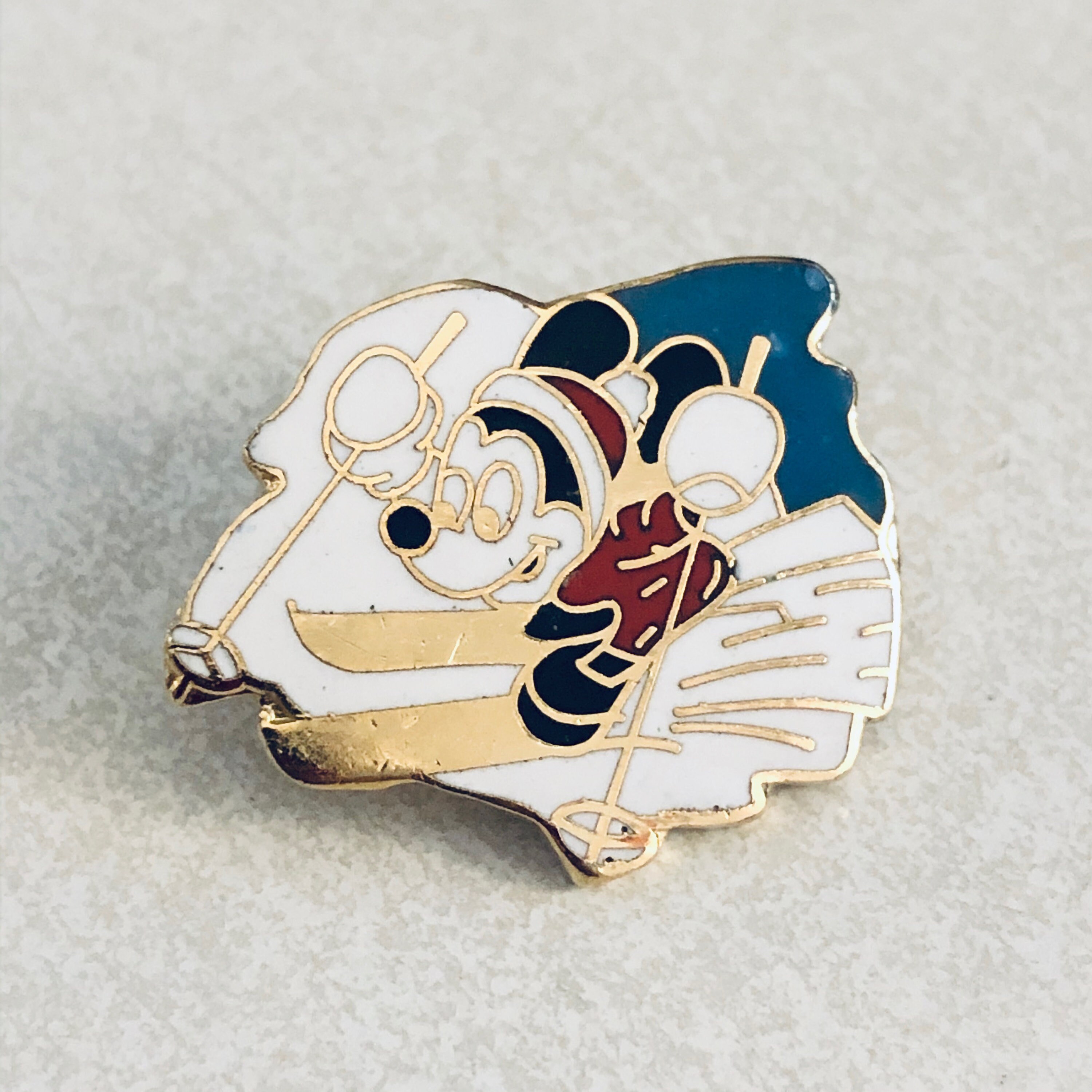 Vintage MICKEY MOUSE Ski Lapel Pin 
