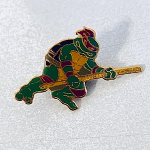 Vintage DONATELLO Teenage Mutant Ninja Turtle Pin, Enamel Pin, Pinback, Hat Pin, 80s, 90s, Sonic, Simpsons, X-Men, Spiderman, tmnt