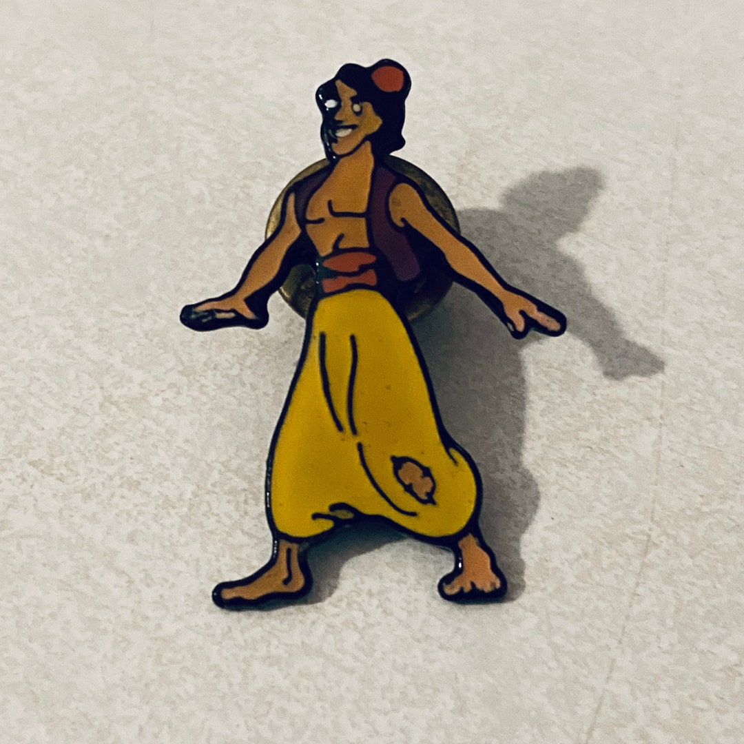 Vintage ALADDIN Lapel Pin, Enamel Pin, Pinback, Hat Pin, Mickey Mouse ...