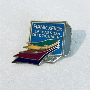 Vintage XEROX Computer Lapel Pin, Enamel Pin, Pin back, Hat Pin, 80s, 90s, Apple PC Computers, Floppy Disc