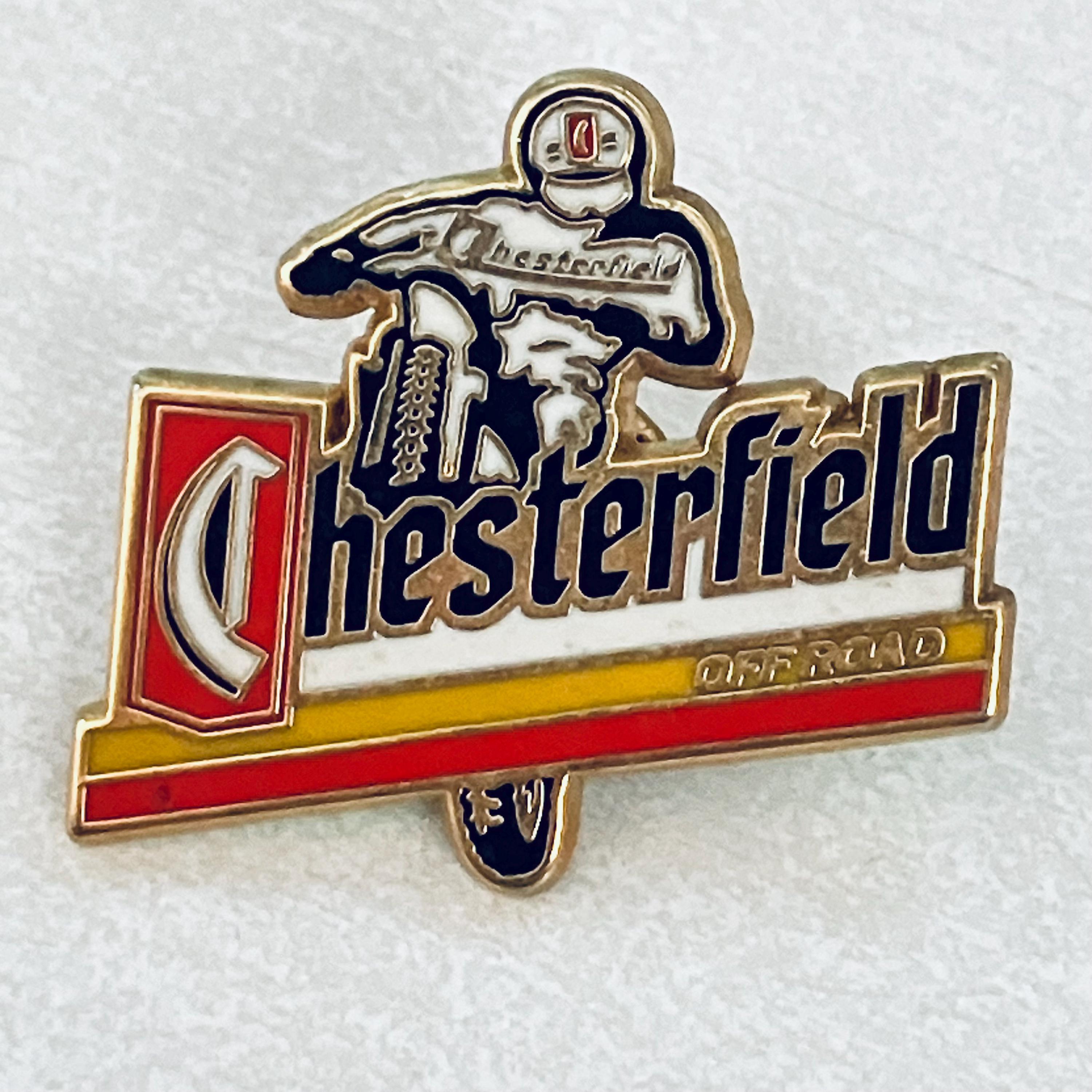 Vintage CHESTERFIELD OFF ROAD Dirt Bike Lapel Pin, Enamel