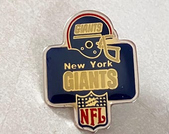 Vintage NEW YORK GIANTS Nfl Helmet Lapel Pin, Enamel, Pinback, Hat Pin, Football, 70s, 80s, Giants, Nets, Mets, Yankees, Knicks, Rangers