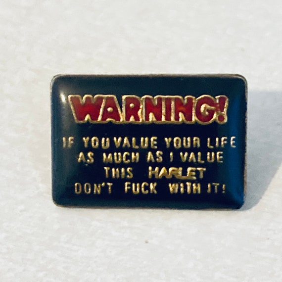 Vintage 'WARNING! Don't Fuck With This Harlet' La… - image 1