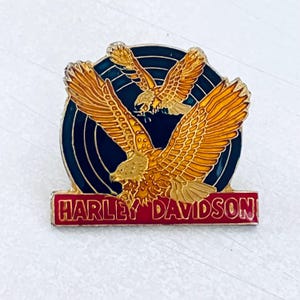 Vintage HARLEY DAVIDSON Logo Lapel Pin, Enamel Pin, Pin back, Hat Pin, 70s 80s, Playboy, Biker, Easy Rider, Americana