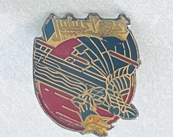 Vintage JUDAS PRIEST Screaming For Vengeance Lapel Pin, Enamel Pinback, rock n roll, Black Sabbath, Metallica, Iron Maiden, NWOBHM