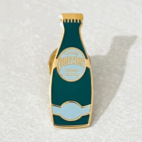 Vintage PERRIER Sparkling Water Bottle Lapel Pin,… - image 1