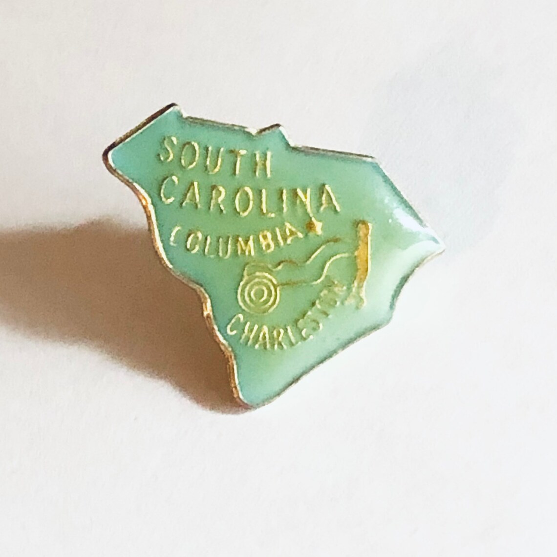 Vintage SOUTH CAROLINA Lapel Pin Enamel Pin Pinback Hat Etsy