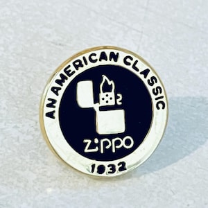 Vintage ZIPPO Cigarette Lighter Lapel Pin, Enamel Pin, Pinback, 70s, 80s, Cigarettes, Winston, Lucky Strike, Camels