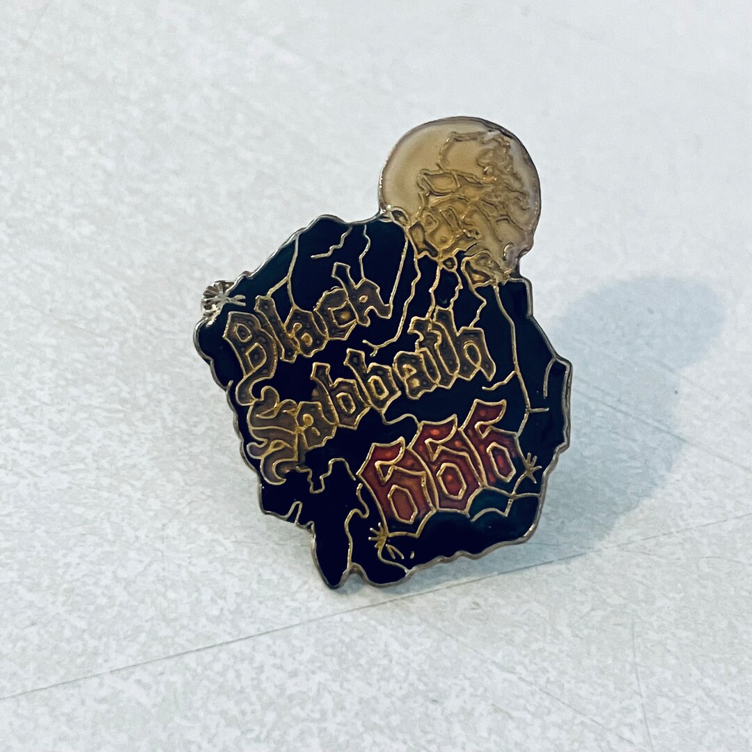Rare Vintage BLACK SABBATH 666 Lapel Pin, Enamel, Hat, Pinback, Punk ...