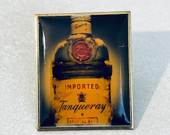 Vintage TANQUERAY GIN Bottle Lapel Pin, Enamel Pin, Pinback, Bartender, Jim Beam, Jack Daniels, Beefeater, Bombay Sapphire