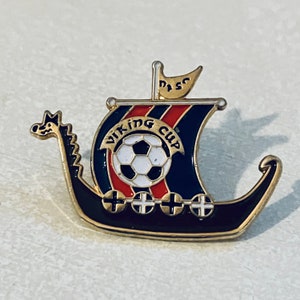 Vintage VIKING CUP Soccer Tournament Lapel Pin, Enamel Pin, Pin back, Hat Pin, Insect, Football, Mls, FIFA