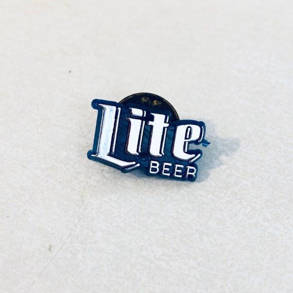 Vintage MILLER LITE Beer Logo Plastic Lapel Pin, … - image 1