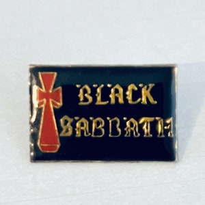 Vintage BLACK SABBATH Lapel Pin, Enamel, Hat, Pinback, Punk, rock n roll, Ozzy Osbourne, Judas Priest, Metallica, Misfits, Iommi