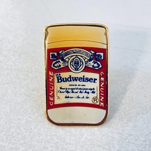 Vintage BUDWEISER Beer Can Lapel Pin, Enamel Pin, Pinback, Bartender Pin, Hat Pin, Bud Light, Coors, 80s