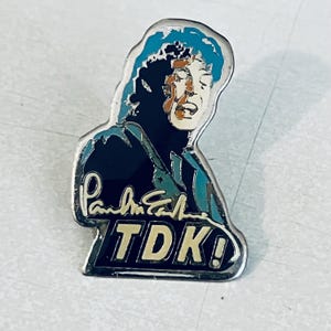 Vintage PAUL MCCARTNEY TDK Lapel Pin, Enamel Pin, Pin back, Hat Pin, The Beatles, The Who, Rolling Stones, John Lennon, Wings, Rare