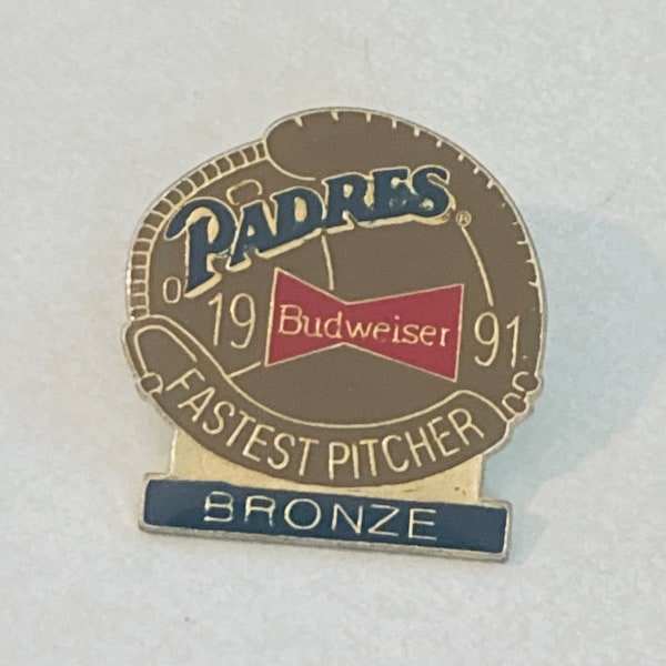 Vintage SAN DIEGO PADRES Baseball Lapel Pin, Enamel Pin, Pinback, Hat Pin, Mlb, 80s, California, Chargers, Clippers, 1991 Budweiser