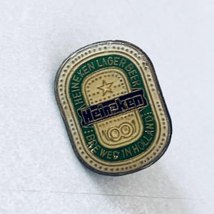Vintage HEINEKEN Beer Logo Lapel Pin, Enamel Pin, Pinback, Bartender Pin, Hat Pin, 90s, 80s, Dutch