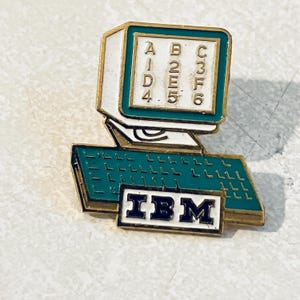 Vintage IBM Desktop Computer Lapel Pin, Enamel Pin, Pinback, Hat Pin, 90s, iMac, Apple, Sega, Dell, Microsoft