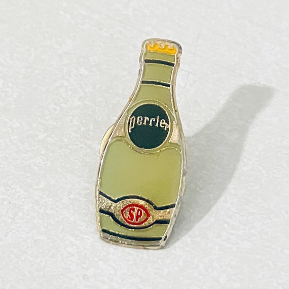 Vintage PERRIER Sparkling Water Bottle Lapel Pin, 