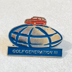 Vintage VW GOLF Generation III Lapel Pin, Enamel Pin, Pinback, Hat Pin, Classic Car, Beetle, Mercedes, German, 80s, 90s