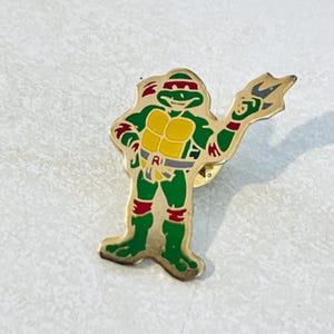 Vintage Michelangelo Thumbs Up Teenage Mutant Ninja Turtle Pin, Enamel Pin, Pinback, Hat Pin, 80s, 90s, Sonic, Simpsons, X-Men, Spiderman